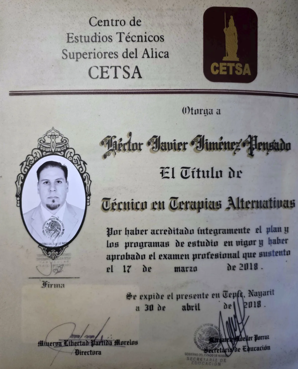 Documento: Técnico en Terapias Alternativas