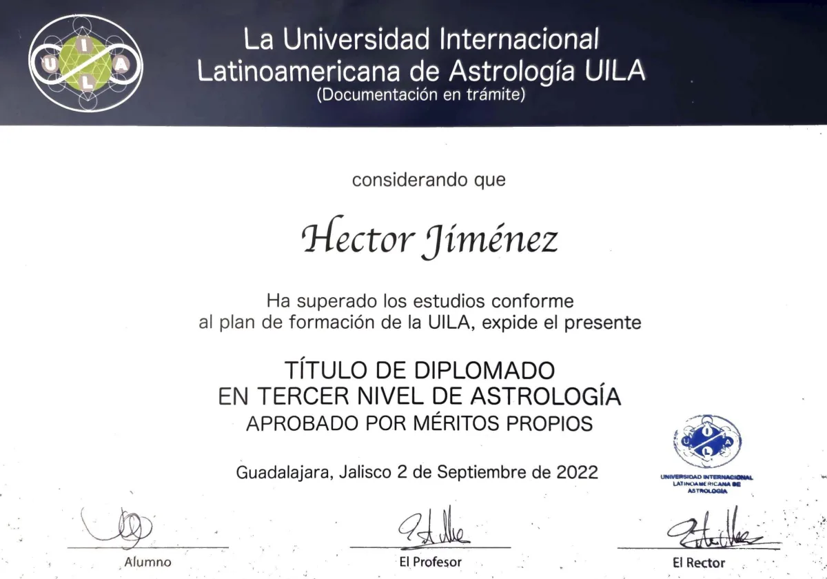 Documento: Diplomado en Tercer Nivel de Astrología